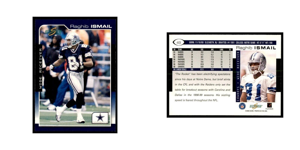 Raghib Ismail 2000 Score #49 Football Cards Football Card NM
