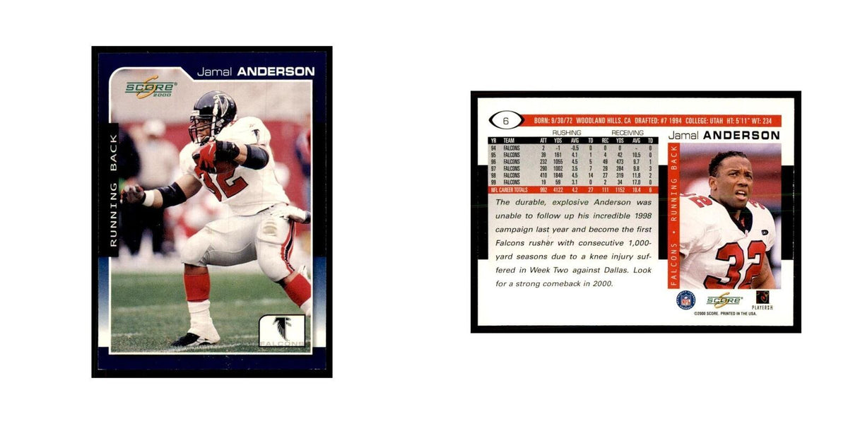 Jamal Anderson 2000 Score #6 Football Cards Football Card NM