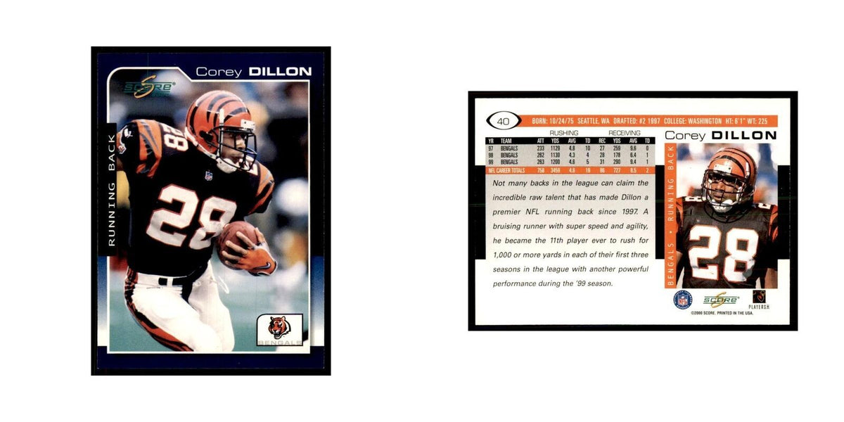 Corey Dillon 2000 Score #40 Football Cards Football Card NM