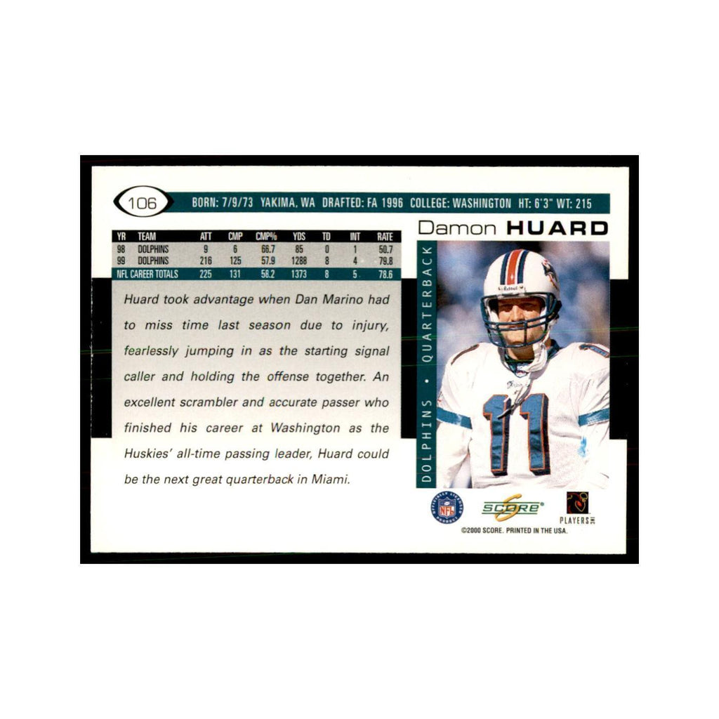 Damon Huard 2000 Score #106 Football Cards Football Card NM