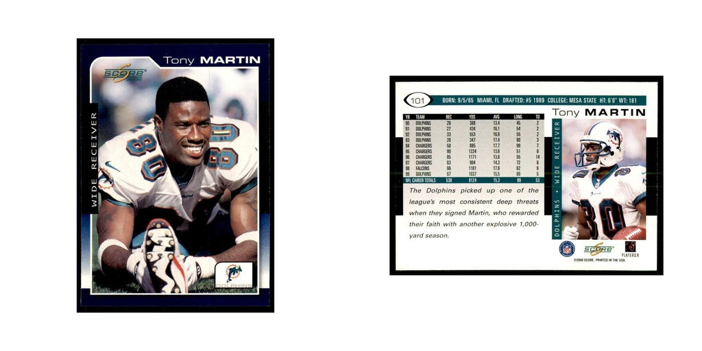 Tony Martin 2000 Score #101 Football Cards Football Card NM