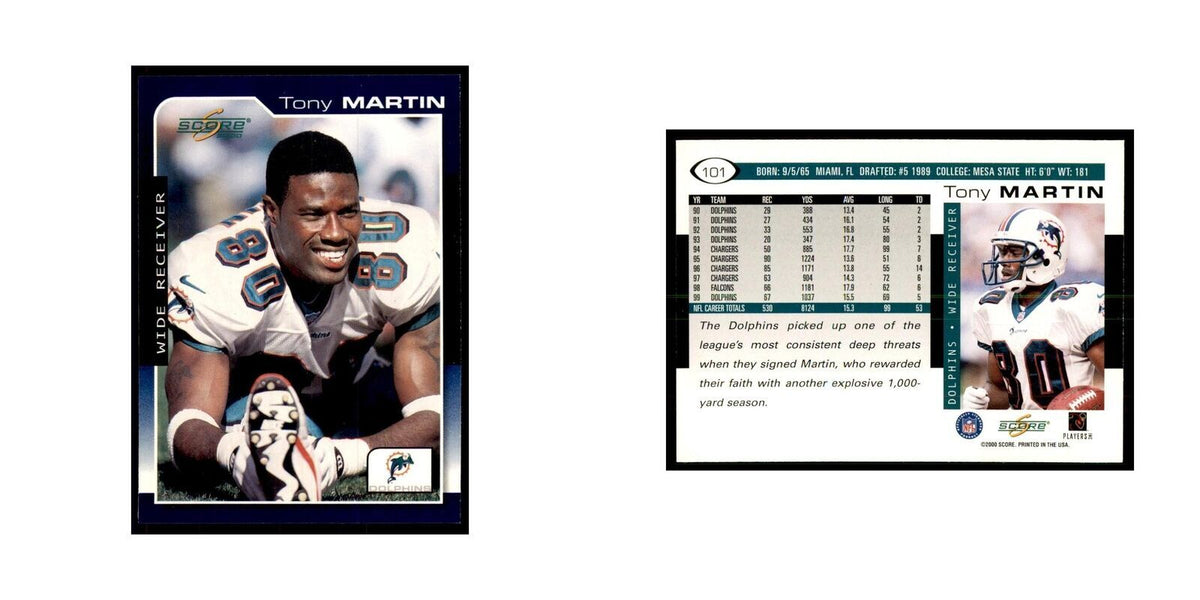 Tony Martin 2000 Score #101 Football Cards Football Card NM