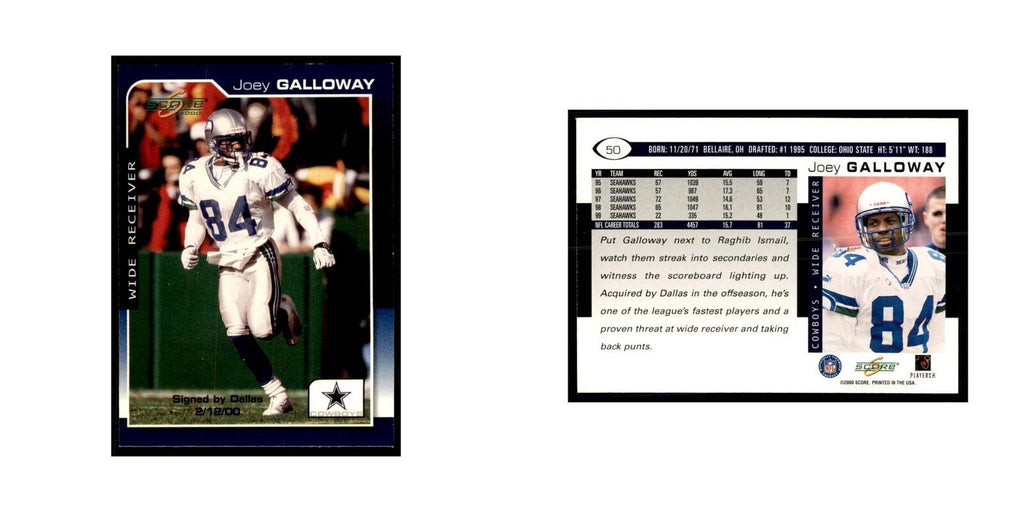 Joey Galloway 2000 Score #50 Football Cards Football Card NM