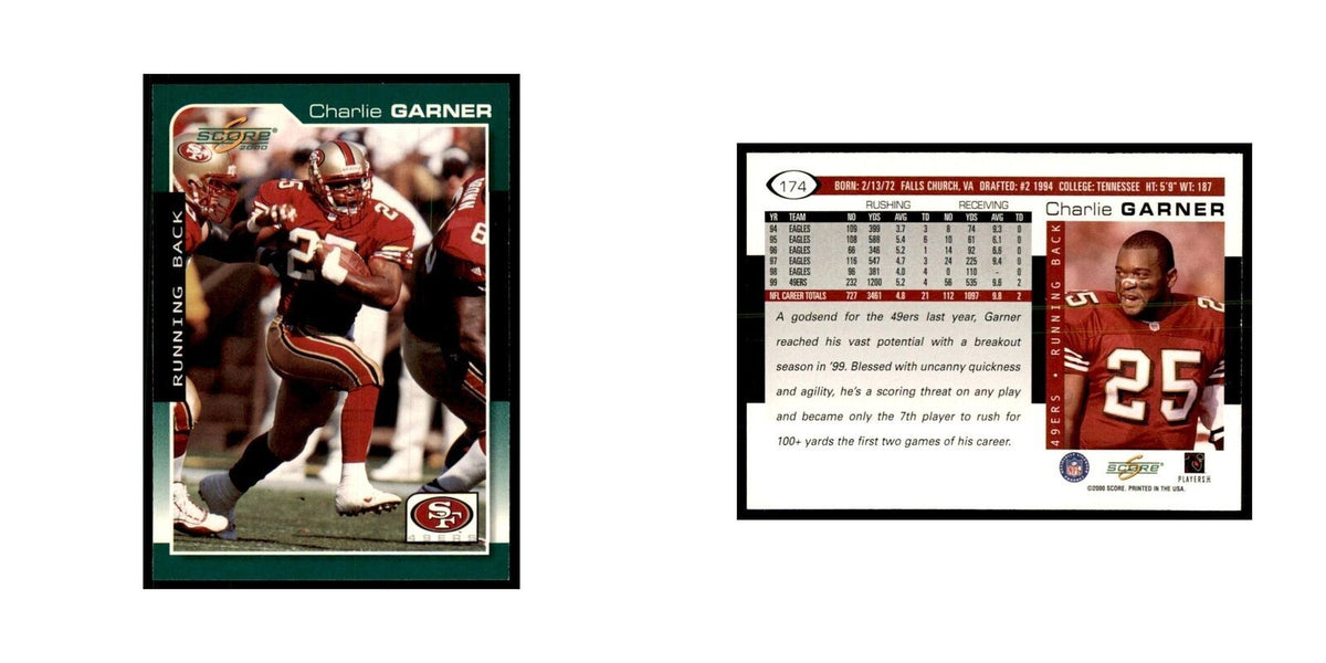 Charlie Garner 2000 Score #174 Football Cards Football Card NM
