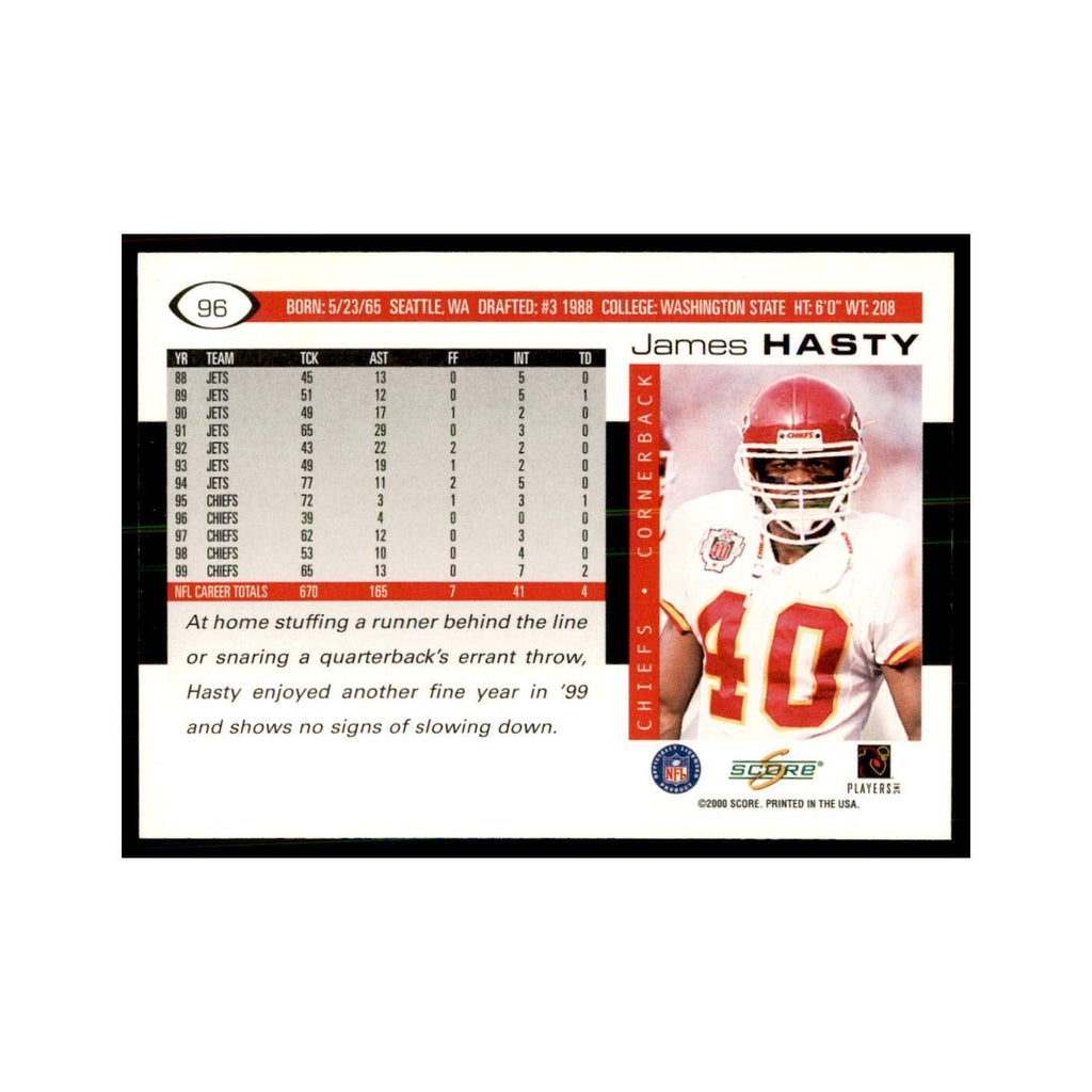 James Hasty 2000 Score #96 Football Cards Football Card NM
