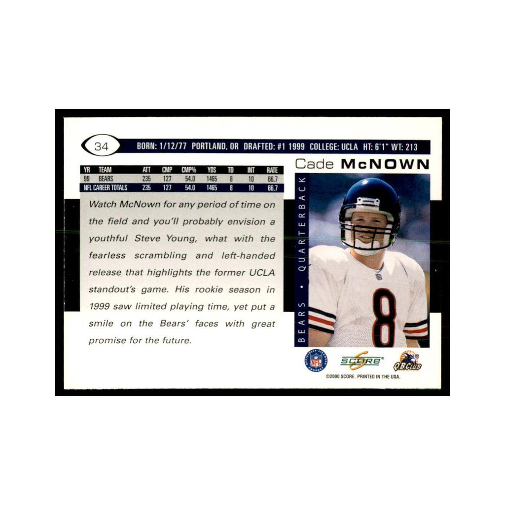 Cade McNown 2000 Score #34 Football Cards Football Card NM