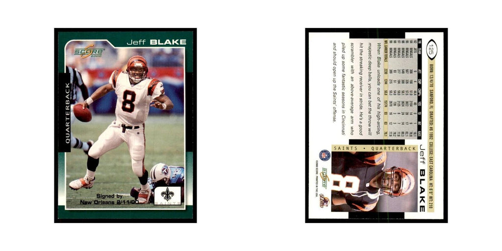 Jeff Blake 2000 Score #125 Football Cards Football Card NM