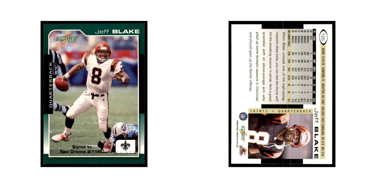 Jeff Blake 2000 Score #125 Football Cards Football Card NM