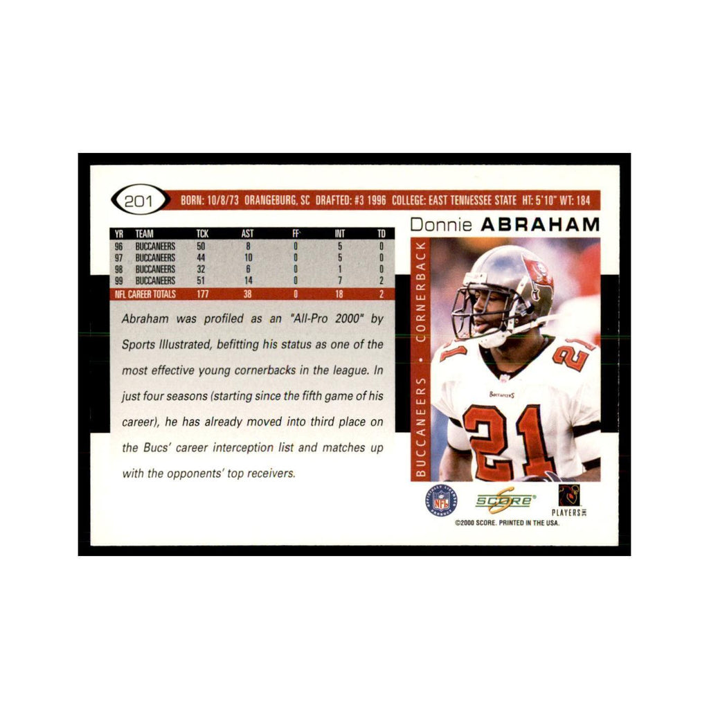 Donnie Abraham 2000 Score #201 Football Cards Football Card NM