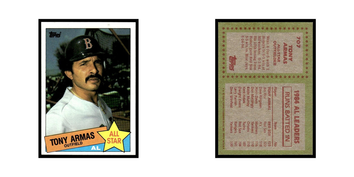 Tony Armas 1985 Topps #707 Boston Red Sox Baseball Card EX