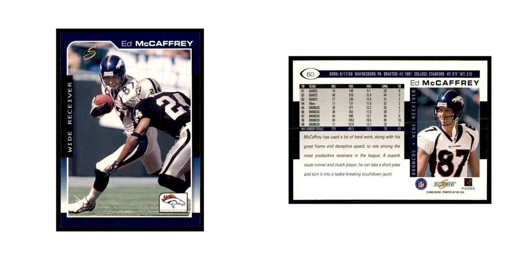 Ed McCaffrey 2000 Score #60 Football Cards Football Card NM