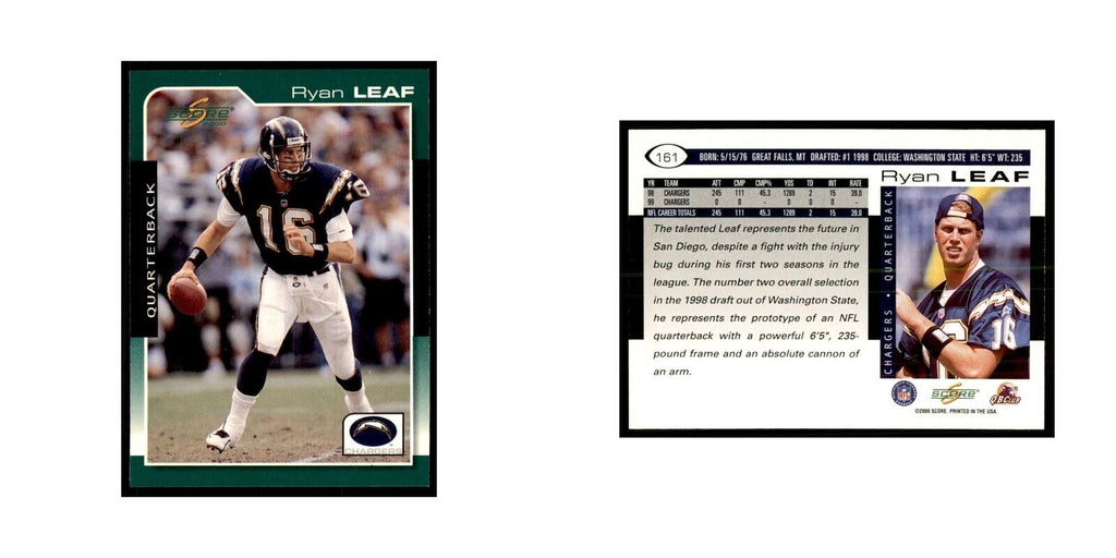 Ryan Leaf 2000 Score #161 Football Cards Football Card NM