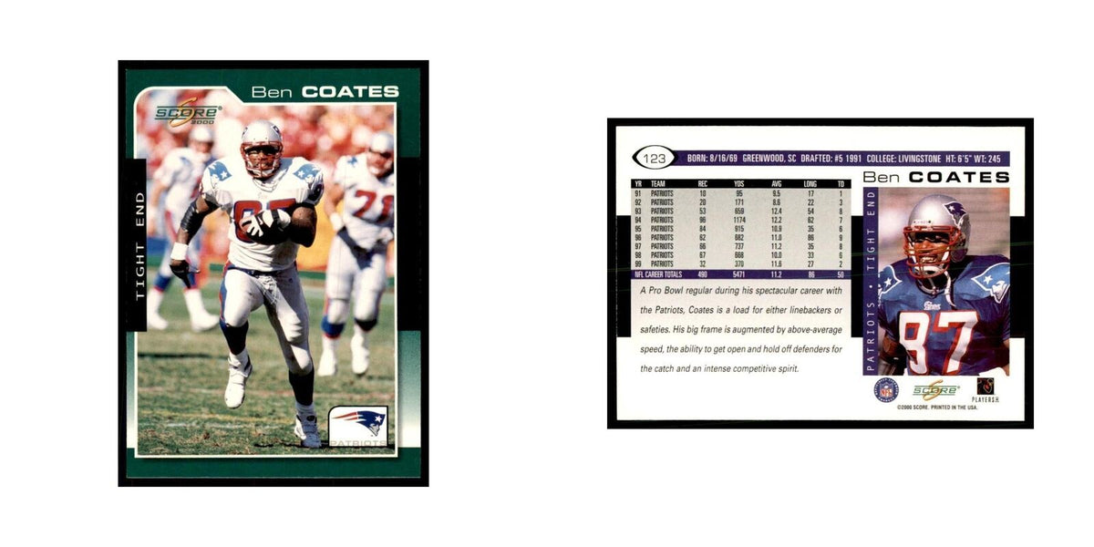 Ben Coates 2000 Score #123 Football Cards Football Card NM