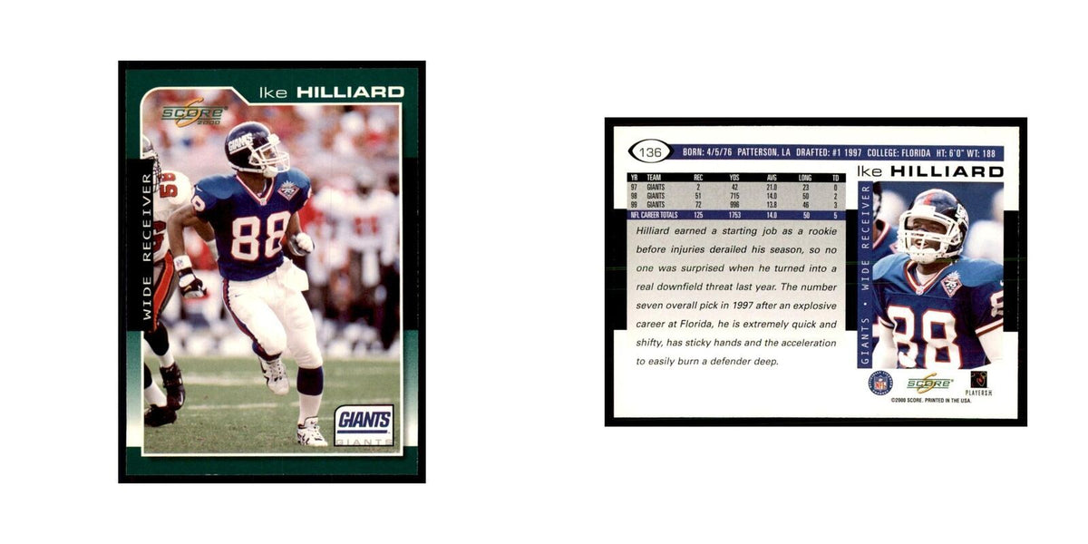 Ike Hilliard 2000 Score #136 Football Cards Football Card NM