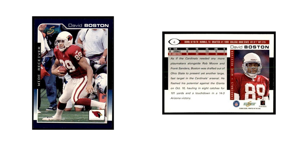 David Boston 2000 Score #4 Football Cards Football Card NM