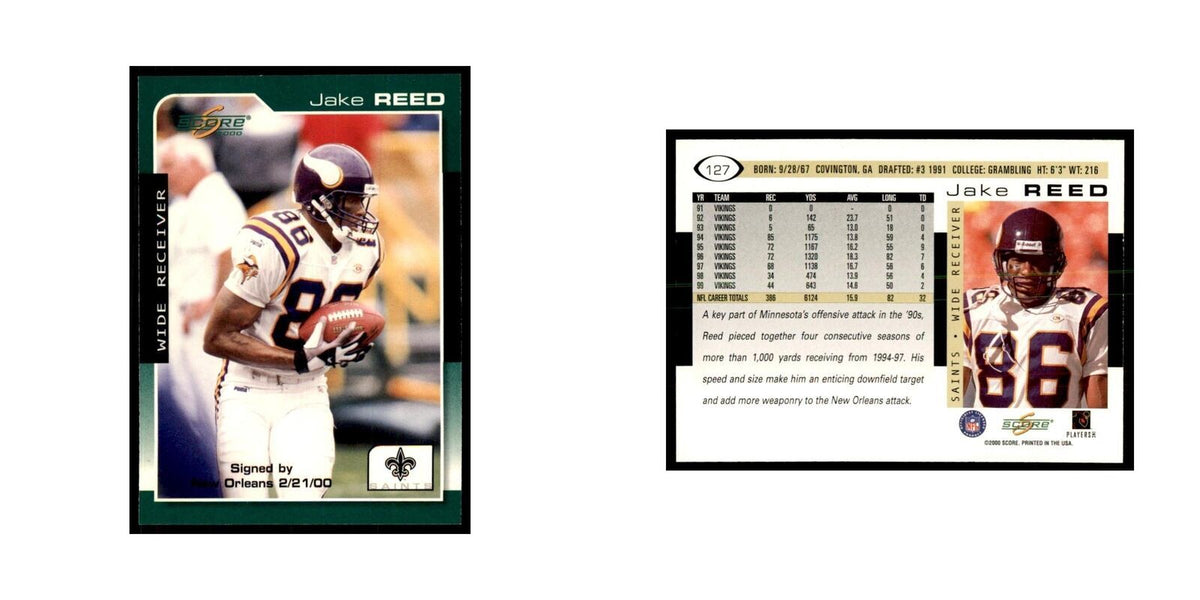 Jake Reed 2000 Score #127 Football Card NM