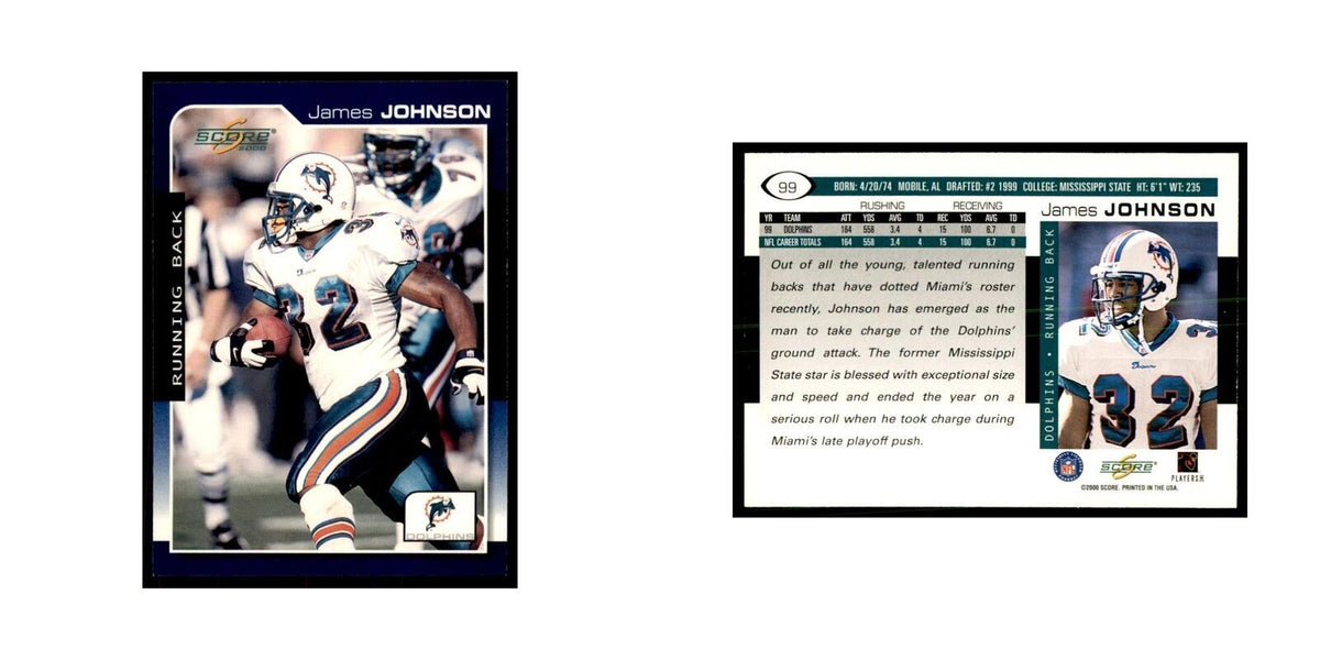 James Johnson 2000 Score #99 Football Cards Football Card NM