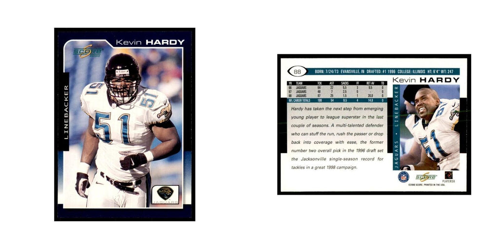 Kevin Hardy 2000 Score #88 Football Cards Football Card NM