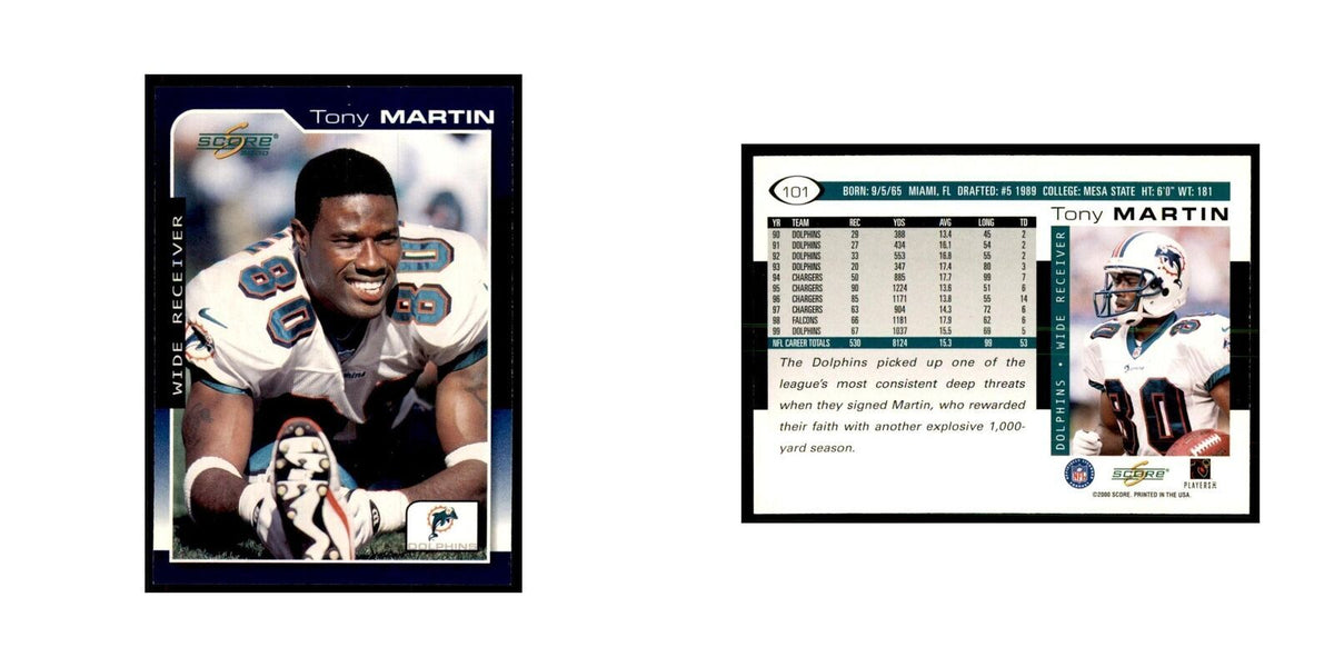 Tony Martin 2000 Score #101 Football Cards Football Card NM