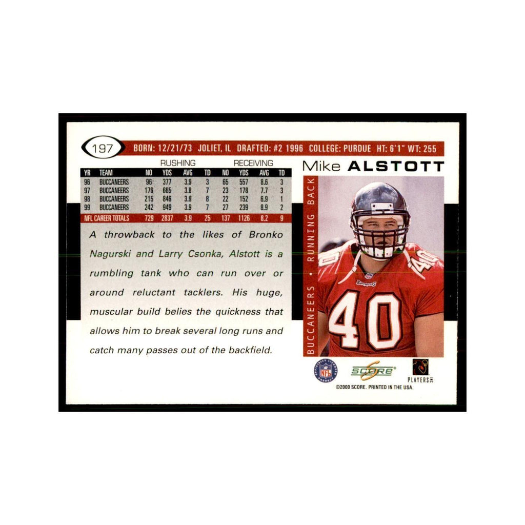 Mike Alstott 2000 Score #197 Football Cards Football Card NM