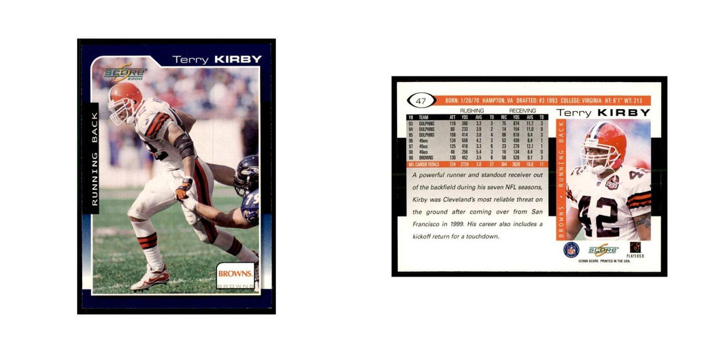Terry Kirby 2000 Score #47 Football Cards Football Card NM