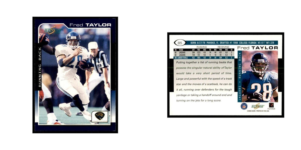 Fred Taylor 2000 Score #85 Football Cards Football Card NM