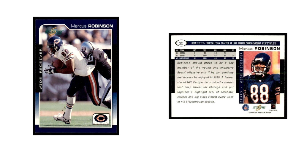 Marcus Robinson 2000 Score #35 Football Cards Football Card NM