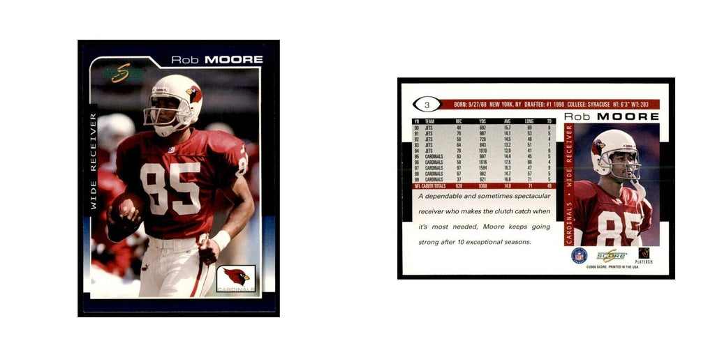 Rob Moore 2000 Score #3 Football Cards Football Card NM