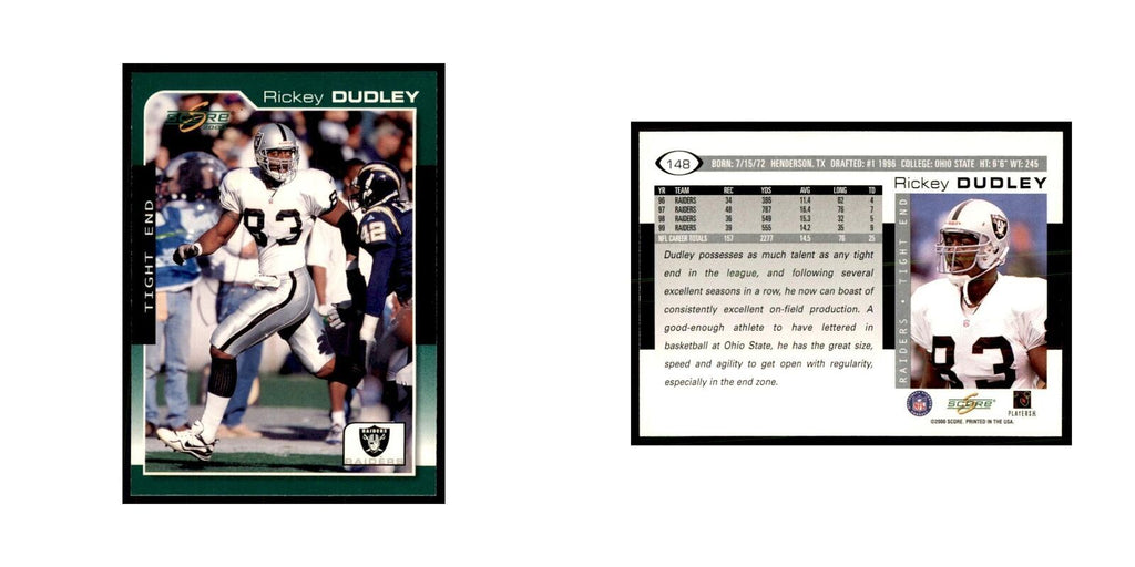 Rickey Dudley 2000 Score #148 Football Cards Football Card NM