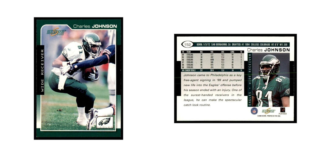 Charles Johnson 2000 Score #152 Football Cards Football Card NM