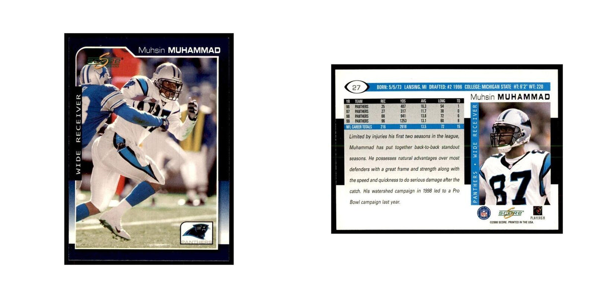 Muhsin Muhammad 2000 Score #27 Football Cards Football Card NM