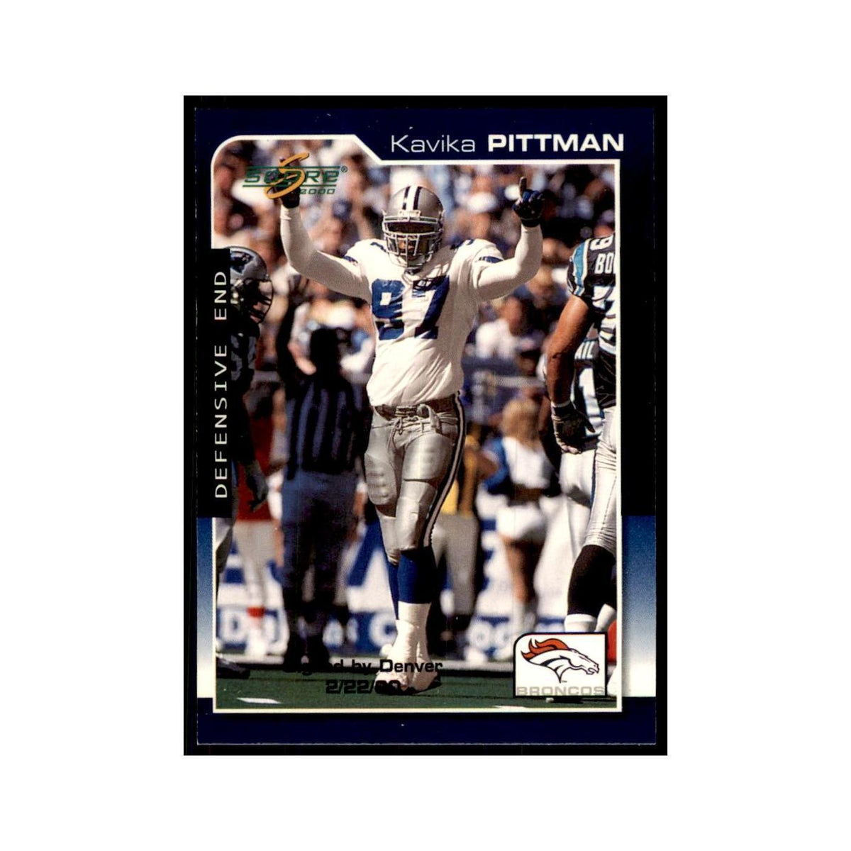Kavika Pittman 2000 Score #63 Football Cards Football Card NM