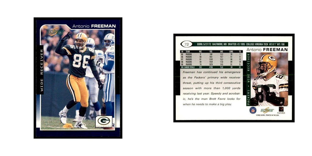 Antonio Freeman 2000 Score #72 Football Cards Football Card NM