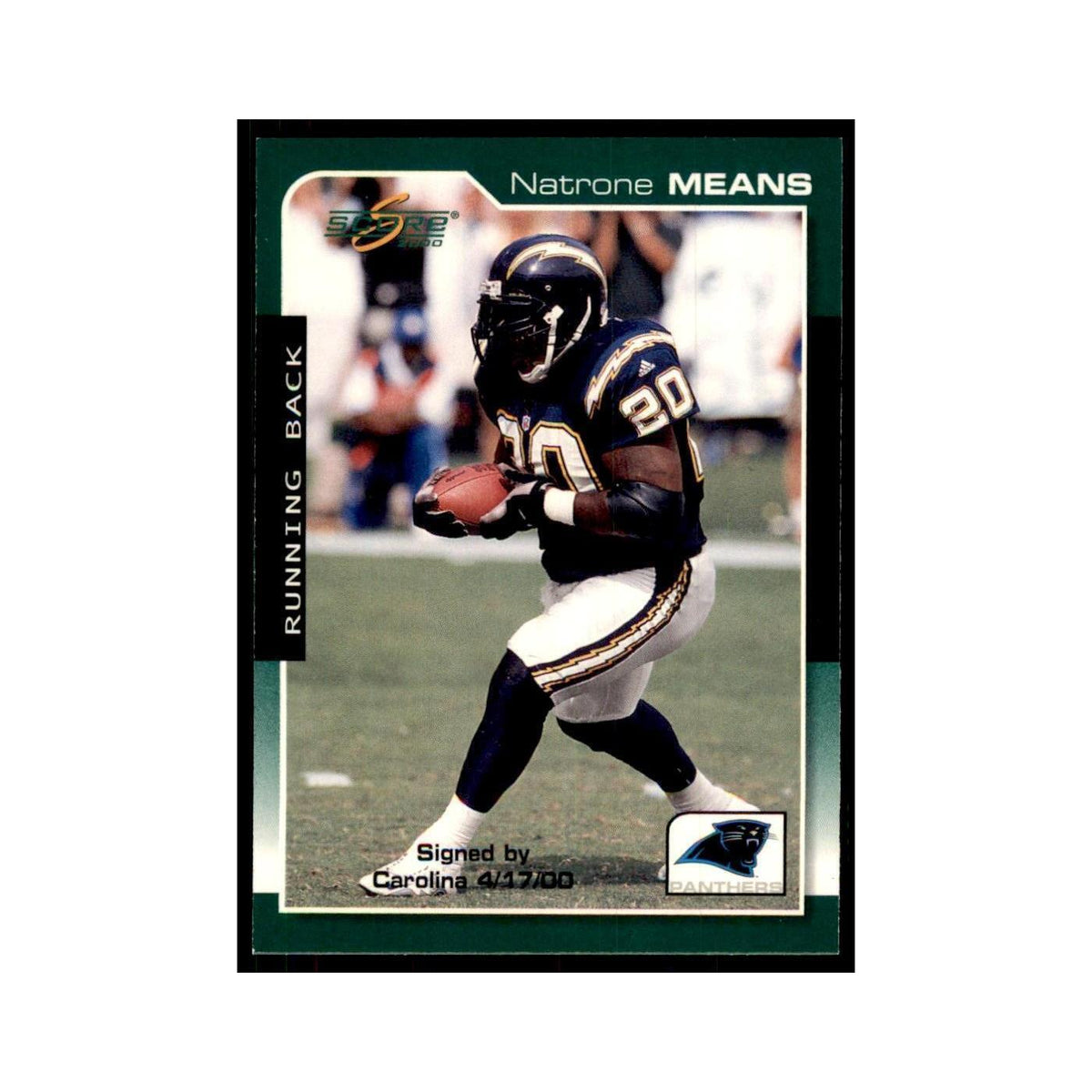 Natrone Means 2000 Score #164 Football Cards Football Card NM