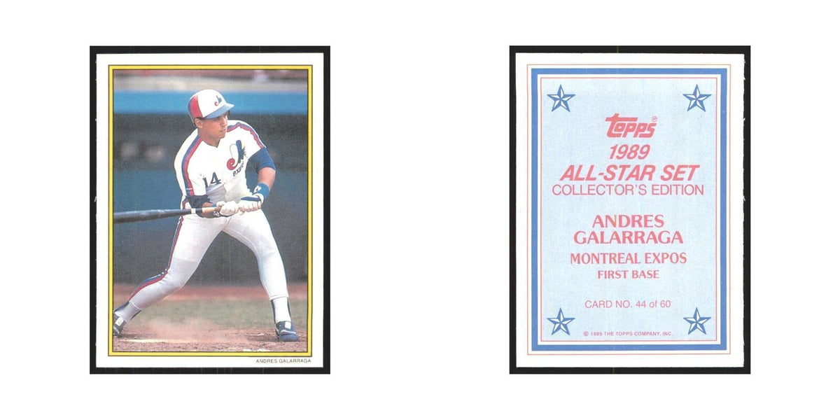 Andres Galarraga 1989 Topps All Stars #44 Montreal Expos Baseball Card NM