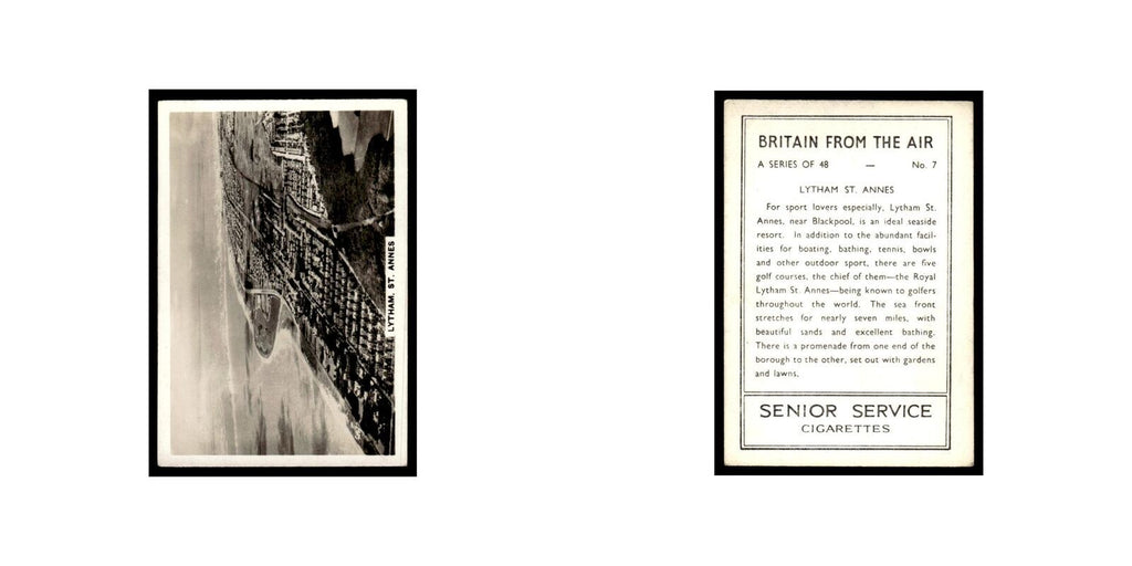 Lytham St Annes 1939 Senior Service Britain From Air #7 Tobacco Card VG