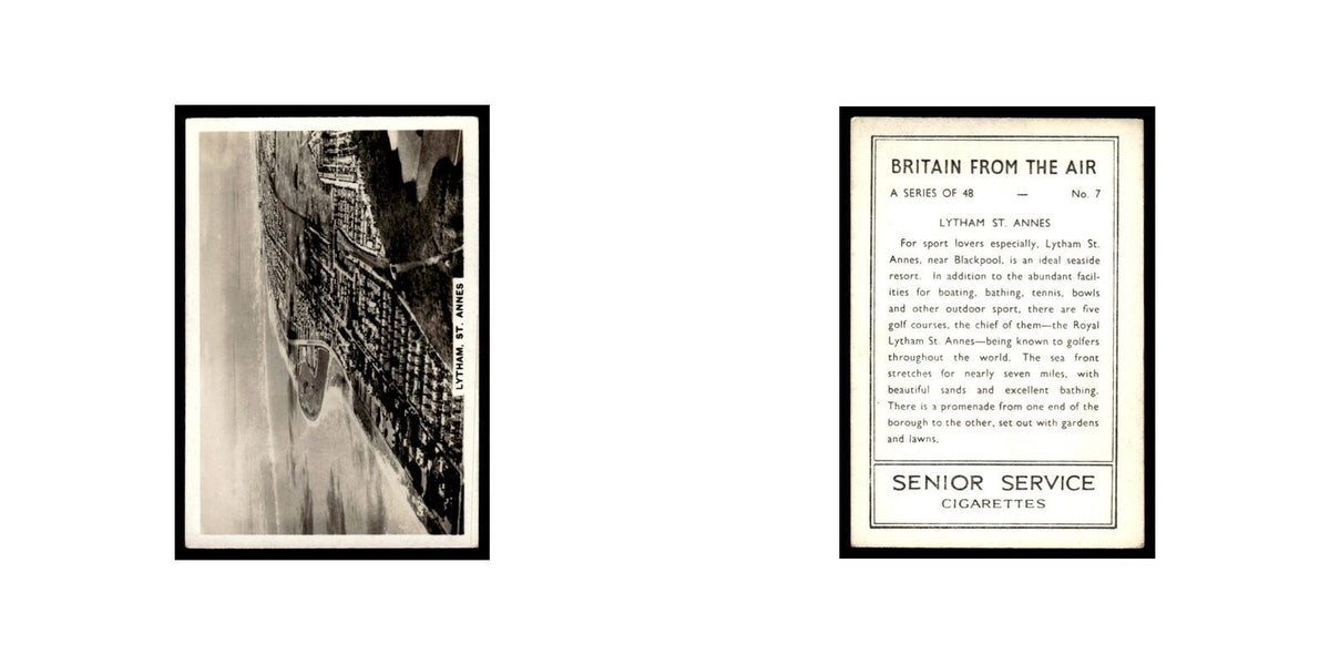 Lytham St Annes 1939 Senior Service Britain From Air #7 Tobacco Card VG
