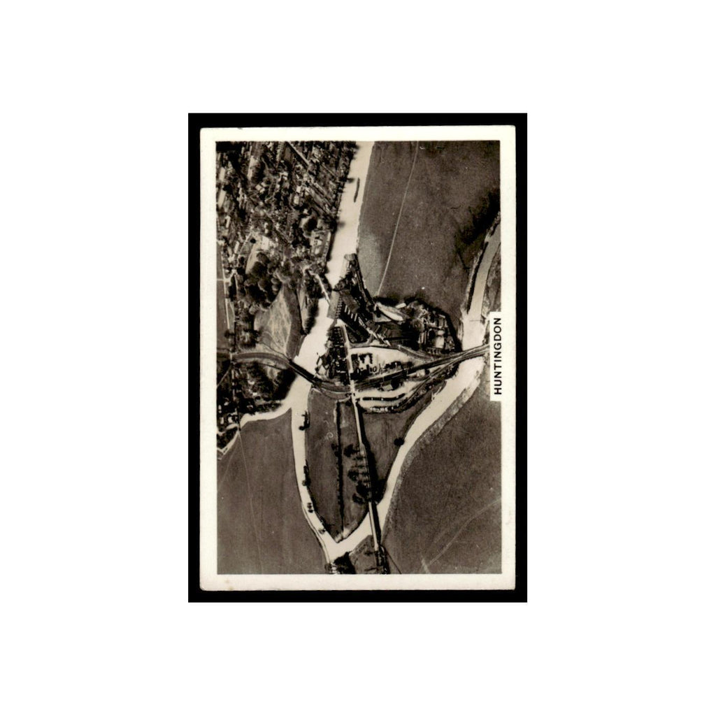 Huntingdon 1939 Senior Service Britain From Air #12 Tobacco Card VG