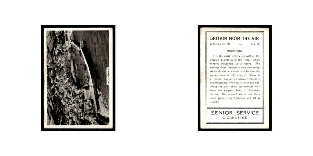 Mousehole 1939 Senior Service Britain From Air #35 Tobacco Card VG