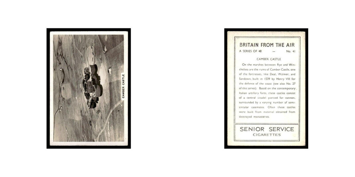 Camber Castle 1939 Senior Service Britain From Air #41 Tobacco Card VG