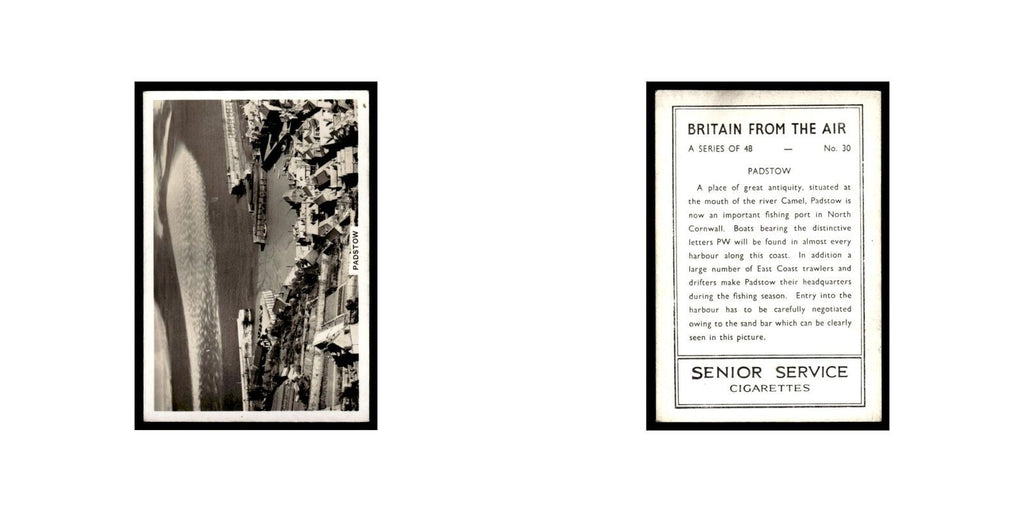 Padstow 1939 Senior Service Britain From Air #30 Tobacco Card VG