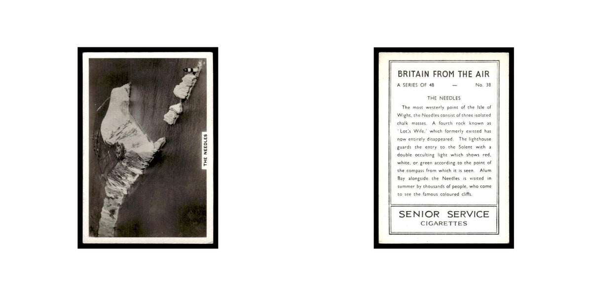 The Needles 1939 Senior Service Britain From Air #38 Tobacco Card VG