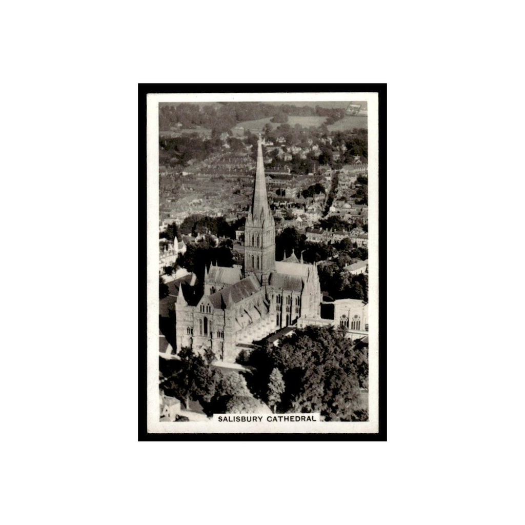 Salisbury Cathedral 1939 Senior Service Britain From Air #18 Tobacco Card VG