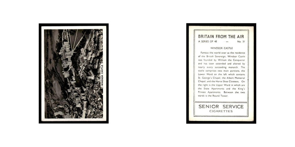 Windsor Castle 1939 Senior Service Britain From Air #31 Tobacco Card VG