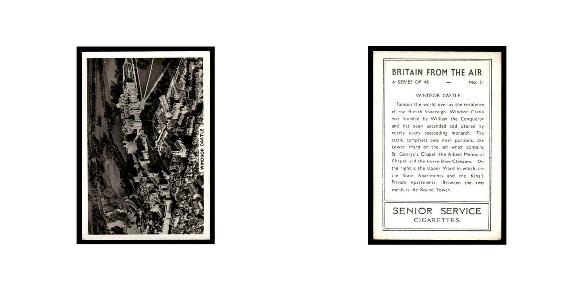 Windsor Castle 1939 Senior Service Britain From Air #31 Tobacco Card VG