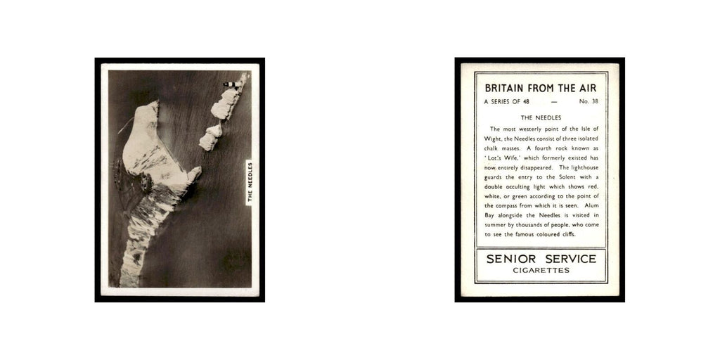 The Needles 1939 Senior Service Britain From Air #38 Tobacco Card VG