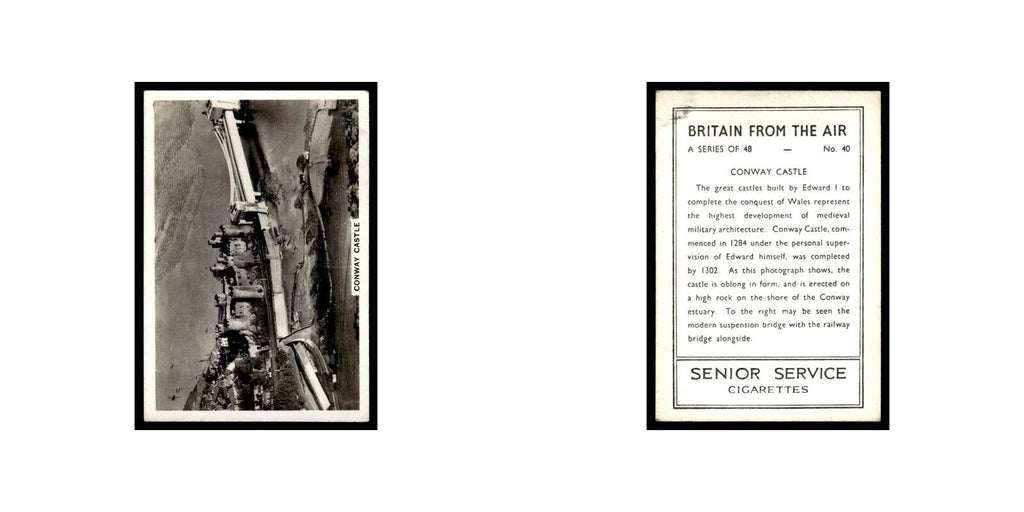 Conway Castle 1939 Senior Service Britain From Air #40 Tobacco Card VG