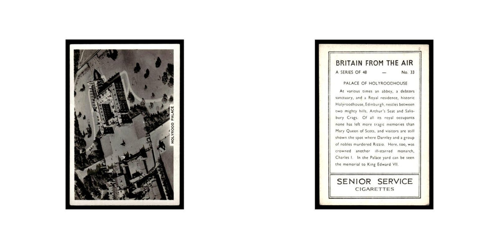 Palace of Holyroodhouse 1939 Senior Service Britain From Air #33 VG