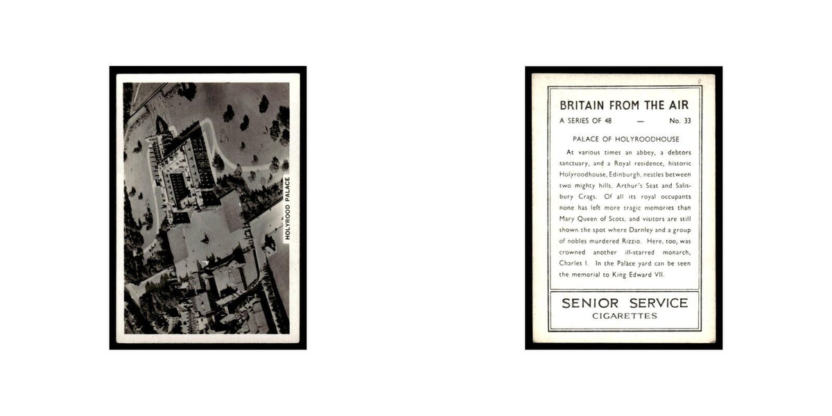 Palace of Holyroodhouse 1939 Senior Service Britain From Air #33 VG