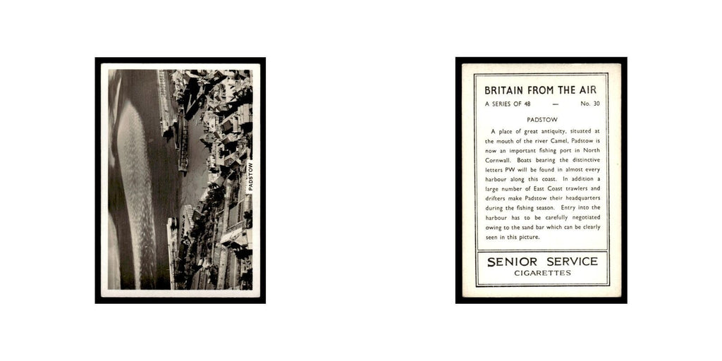 Padstow 1939 Senior Service Britain From Air #30 Tobacco Card VG